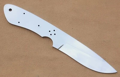 Cuchillo de caza hecho a mano personalizado de acero inoxidable 440 c hoja en blanco para fijar cuchillo Foto 1 de 4