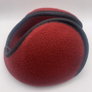 Ear Warmers Winter Red Graphic Wool Native American Ear Muff Fleece - Picture 1 of 5