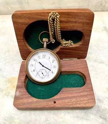 黄铜海事手表礼品手工制作复古风格手表收藏品 — 第 1/4 张图片