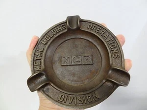 Vintage NCR National Registrierkasse Gusseisen 6" Aschenbecher Dayton OH Metallformteil - Bild 1 von 11