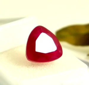 Loose Gemstone 8 To 10 Ct Red Beryl Utah Excellent Trillion Cut Certified - Picture 1 of 6