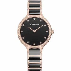 Bering Ladies Watch Wristwatch Slim Ceramic - 30434-746 Stainless Steel - Picture 1 of 2