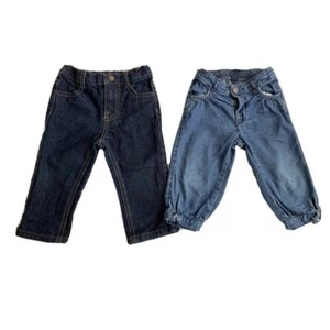 Pantalones de mezclilla Old Navy & Nautica para niño azul cintura elástica 100 % algodón cremallera talla 12 M - Imagen 1 de 12