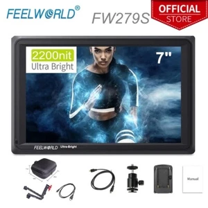 FEELWORLD FW279S 7 Inch 7" High Brightness 2200nit HD 3G SDI DSLR Camera Monitor - Picture 1 of 7