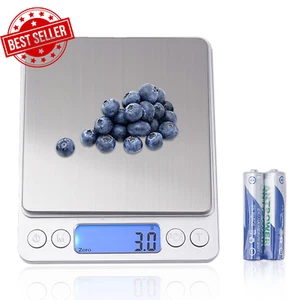 Digital Kitchen Scale 3000G/0.1G LCD Display, Tare Function for Cooking & Baking - Picture 1 of 12