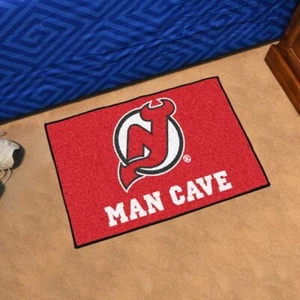 NHL - New Jersey Devils Man Cave Starter Mat Accent Rug - 19in. x 30in. - Picture 1 of 5