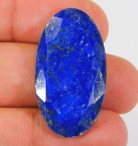 29 CT EXCELENTE PIEDRA PRECIOSA CABUJÓN OVALADO TALLA LAPISLÁZULI AZUL NATURAL AL=041 - Imagen 1 de 7