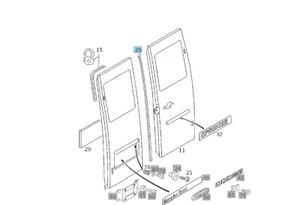 Genuine Mercedes Benz Sprinter 903 Rear High Roof Seal A9017400778 - Picture 1 of 2