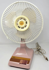 Tozai 9" 2-Speed Deluxe Oscillating Desk Fan Model No. KH-901 Pink MCM East West