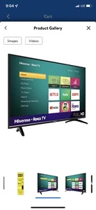 Hisense 40-Inch 40H5500F Class H55 Series Android Smart TV with Voice Remote - Picture 1 of 6