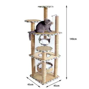 Cat Tree Tower Scratching Post Wood Scratcher Condo Toys Trees Bed Large NEW - Picture 1 of 7