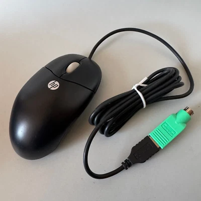 Vintage HP Optical Mouse M-BT96a Black USB Wired 3-Button Scroll Wheel Laptop - Image 1 of 4