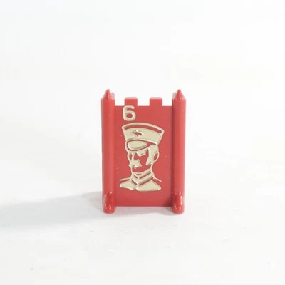 Vintage 1977 Stratego Red Six Army Piece Board Game Replacement Piece - Image 1 of 2