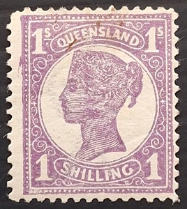 1907 Queensland Australia 1/- bright Mauve 4th Sideface stamp WMK Crn/A Mint £28 - Bild 1 von 2