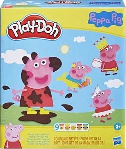 Play-Doh Peppa Pig Stylin' Set, Peppa Pig Spielset mit 9 Dosen und 11 Werkzeugen, Pepp - Bild 1 von 14