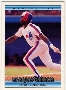 1992 Donruss Baseball Marquis Deon Grissom No. 137 Montreal Expos - Picture 1 of 2