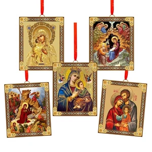 Needzo Religious Christmas Ornaments Nativity of Christ, Holy Family, Perpetu... - Picture 1 of 5