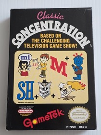 Classic Concentration Nintendo NES With Box Works
