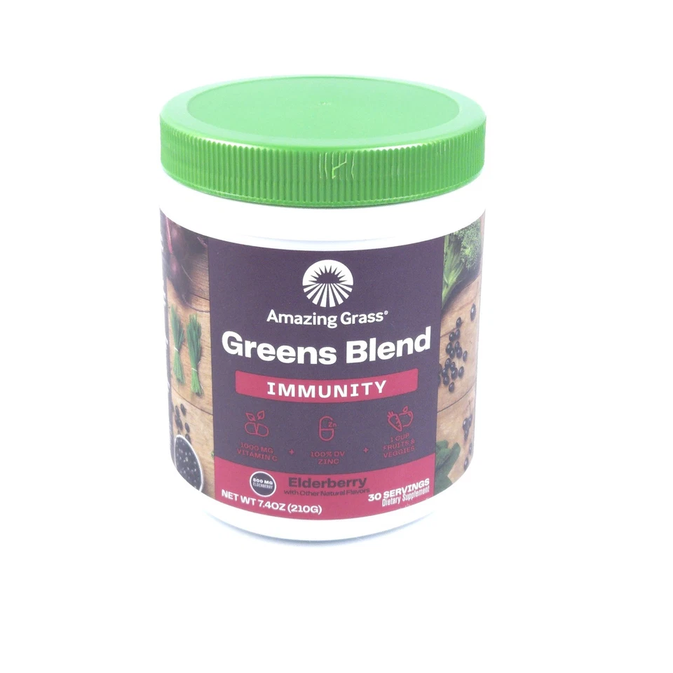 Increíble mezcla de hierbas verdes superalimento, inmunidad, saúco, 30 porciones paquete de 1 Foto 1 de 4