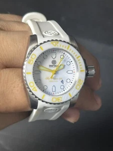 Lady Blue Sea Ramic 500 White Dial White Silicone Ladies Watch Deep Blue - Picture 1 of 8