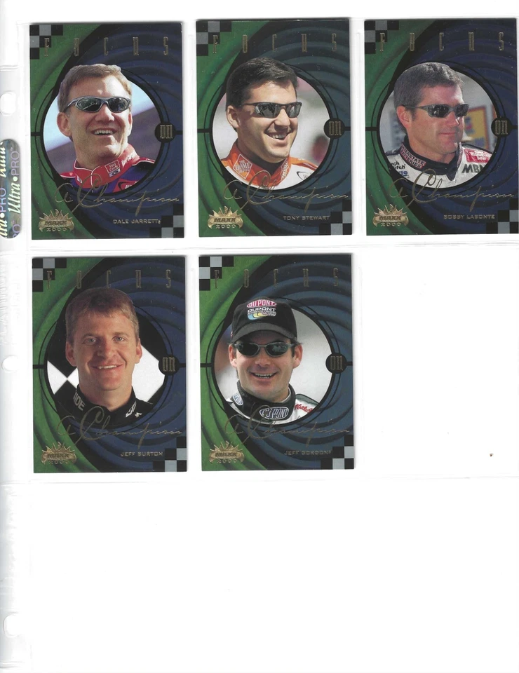 2000 Maxx FOCUS ON A CHAMPION-Complete 5 card set--straight from packs to pages - Image 1 of 1