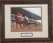 Justify 2018 Belmont Stakes Remote Framed 8" x 10" Photo Signed Mike Smith New!