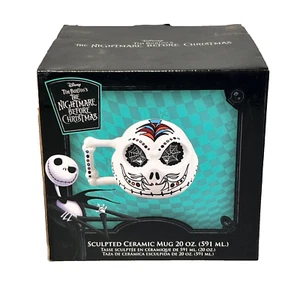 The Nightmare Before Christmas Mug Ceramic Sugar Skull 20oz Jack 3D Sculpted Cup - Picture 1 of 4