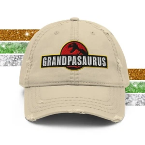 Mejor Abuelo Dinosaurio Grandpasaurus Envejecido Gorra de Béisbol Papá Sombrero - Imagen 1 de 41