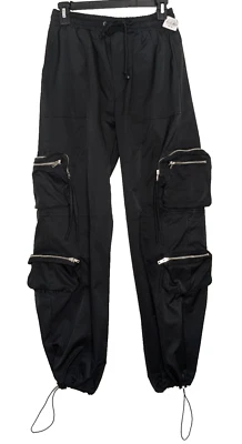 Pantalones de chándal Forever 21 para mujer cargo utilitarios talla pequeña bolsillo con cremallera negros nuevos con etiquetas Foto 1 de 4