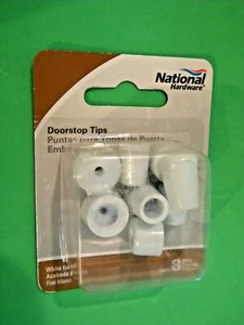 Puntas de repuesto para tope de puerta National Hardware N344-960 goma blanca paquete de 8 - Imagen 1 de 2
