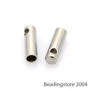 50 Stck. 304 Edelstahl Rohrkordelenden Enden Crimpspitzen Terminatoren 1,5 mm innen - Bild 1 von 2