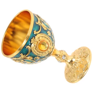 Alloy Holy Water Cup Jeweled Chalice Cup Tibetan Buddhist Water Offering Bowls - Picture 1 of 12