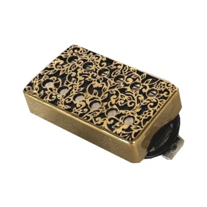 Johnny Eleca Electric Guitar Pickup Humbucker, Neck, Gold Carve Patterns - Picture 1 of 4