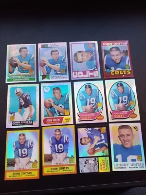2000 Topps Chrome Johnny Unitas Refractor 12 Card Lot Colts READ DESCRIPTION  - Image 1 of 4