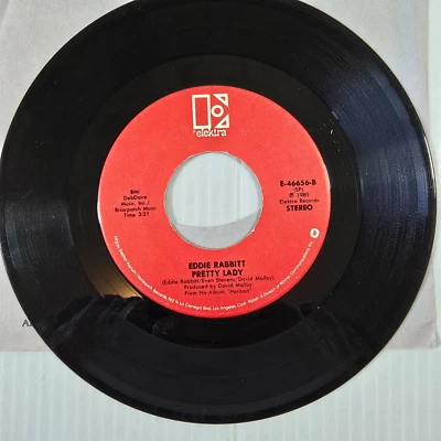 Eddie Rabbitt Pretty Lady / Drivin' My Life Away 45 Vinyl Record - Image 1 of 4