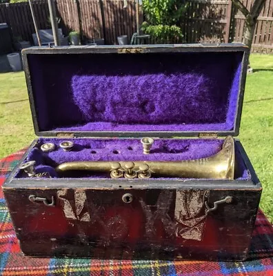 Antique Besson & Co Lephys Prototype 50 Medals Of Honour Military Cornet Boxed • 159.99£