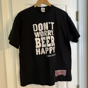 Lincoln Brewing Company North Carolina Men's Black Double-Sided T-Shirt -Size XL - Picture 1 of 5