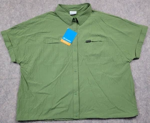 Columbia Shirt Damen XL Grün Omni Shade Boundless Trek Kurzarm Neu mit Etikett - Bild 1 von 15