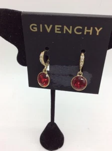 $ 38 GIVENCHY ROTE STEIN TROPFEN OHRRINGE 31ge - Bild 1 von 5