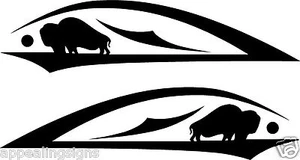 Vinyl Flames Decals Car Truck Golf Cart Graphics Tribal Buffalo #3 + Colors USA - Picture 1 of 19