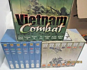 3 War VHS Box Sets Vietnam Combat Victory at Sea WW2 Chronicles 20 Tapes Tested - Picture 1 of 2