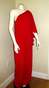 NWT MNG Red Elegant jumpsuit Exclusive Collection one shoulder Sz M - Picture 1 of 11