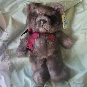 VTG 1987 Dakin Bradford Bear Stuffed Animal Plush Teddy Valentines Heart 13” NWT - Picture 1 of 9