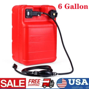 6 Gallon 24L Portable Boat Fuel Tank Marine Outboard Motor Fuel Tank w/Handle - Picture 1 of 8