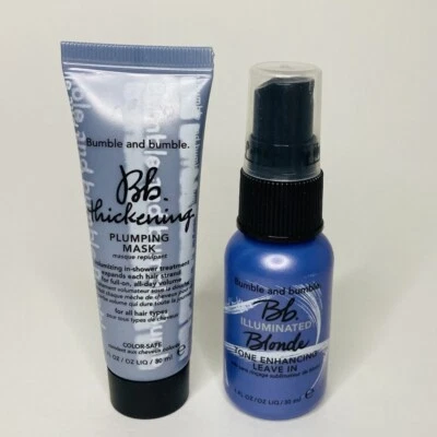 Máscara espesante Bumble and Bumble + spray rubio 1 oz sin dejar en tono nuevo con etiquetas Foto 1 de 2