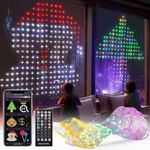 400 leds 6.6F curtain fairy lights with Christmas APP programmable Music control - Picture 1 of 11