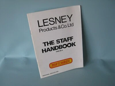 Matchbox Staff Handbook Lesney Products 210mm 25 Pages Very Rare Leaflet Book - Image 1 of 3