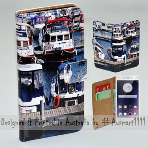 For OPPO Series - Sail Boat Theme Print Wallet Mobile Phone Case Cover - Picture 1 of 3
