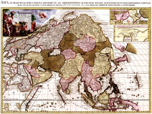 Reproduction carte ancienne - Asie en 1680 - Foto 1 di 2