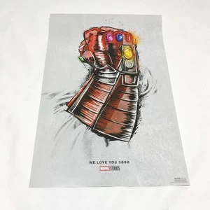 Marvel 2019 Avengers Endgame We Love You 3000 Infinity Gauntlet Movie Poster - Picture 1 of 4